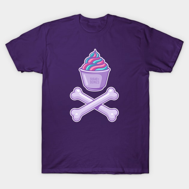 Ice cream and bones T-Shirt by Sugar & Bones